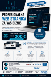 Ljetna akcija izrade web stranica za 200 eura